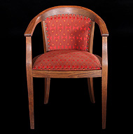 Upholstered bentwood armchair